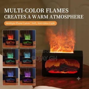 3-in-1 Flame Fireplace Humidifier Aroma Diffuser + FREE AROMA OIL