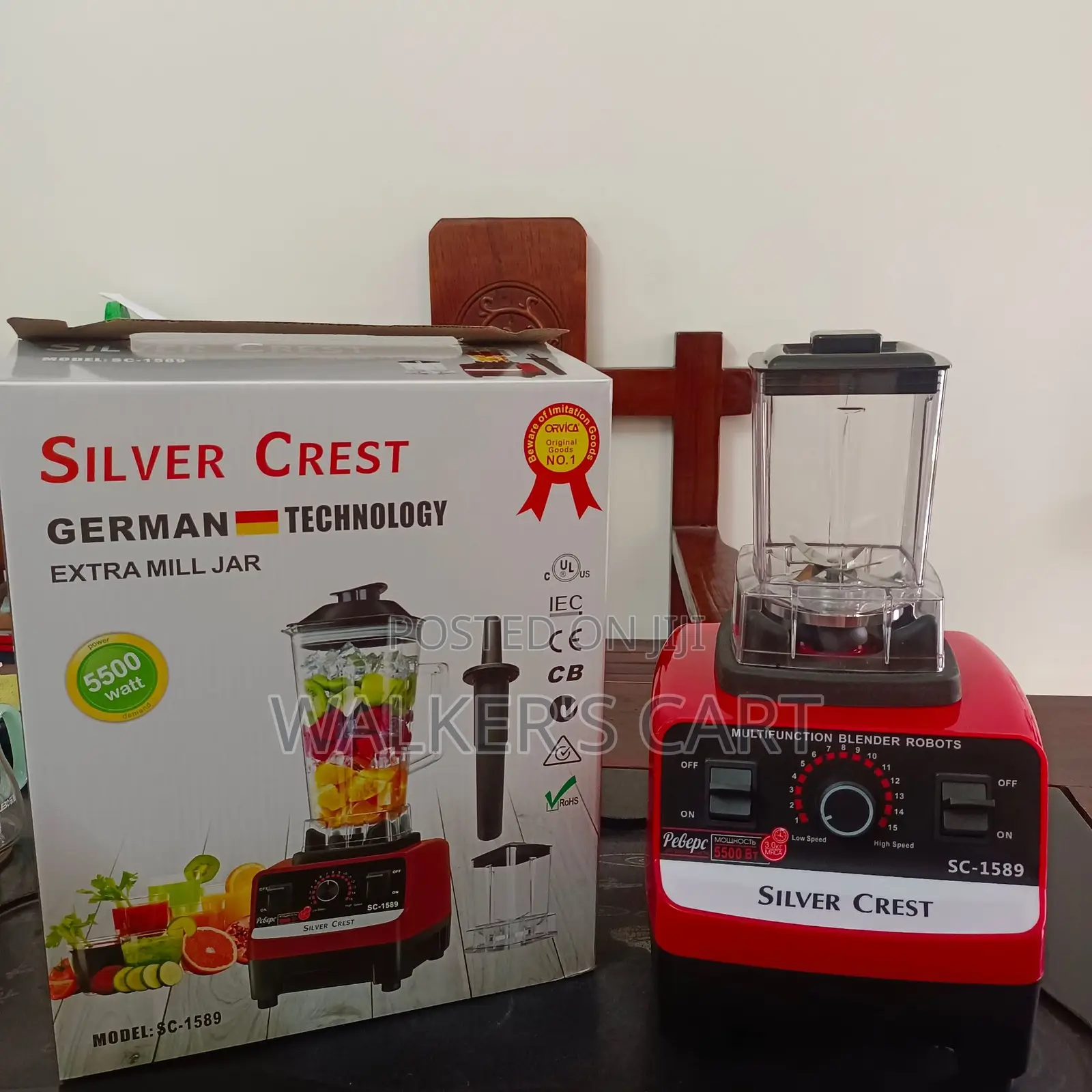 Silver Crest 5500W High-Power Commercial Grade Blender Grinder Set