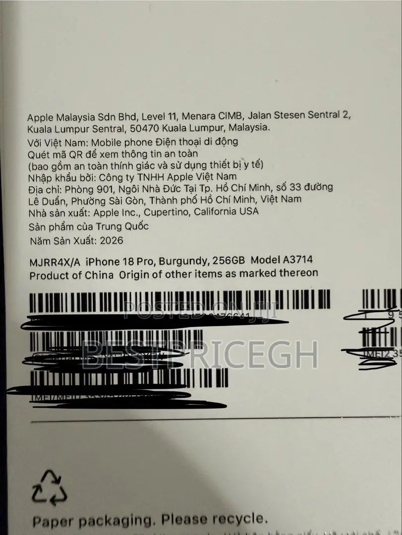 New Apple iPhone 18 Pro 256 GB
