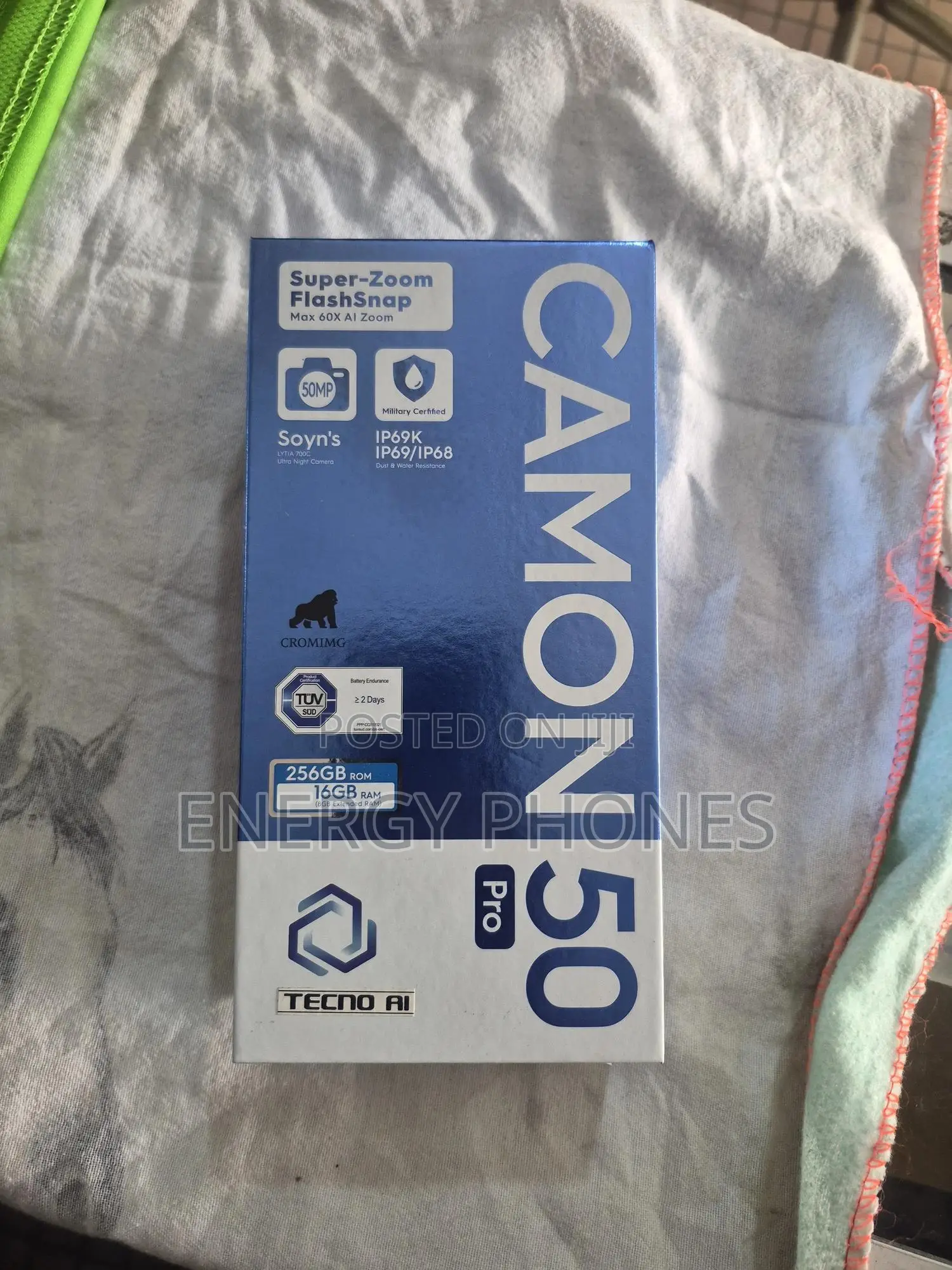 New Tecno Camon 50 Pro 256 GB Black