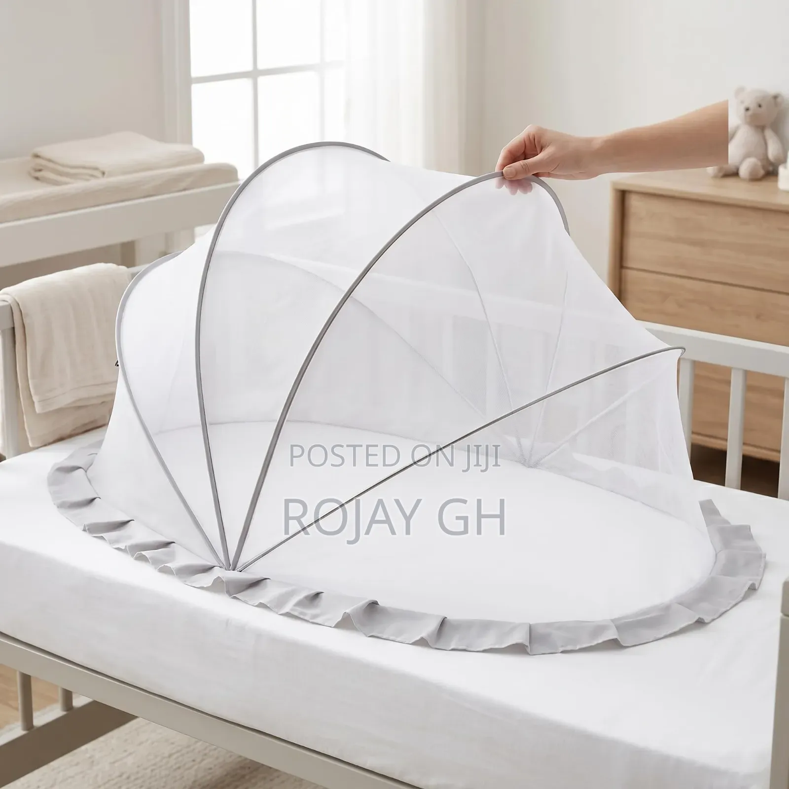 Foldable Baby Mosquito Net (0 - 6yrs) - GRAY
