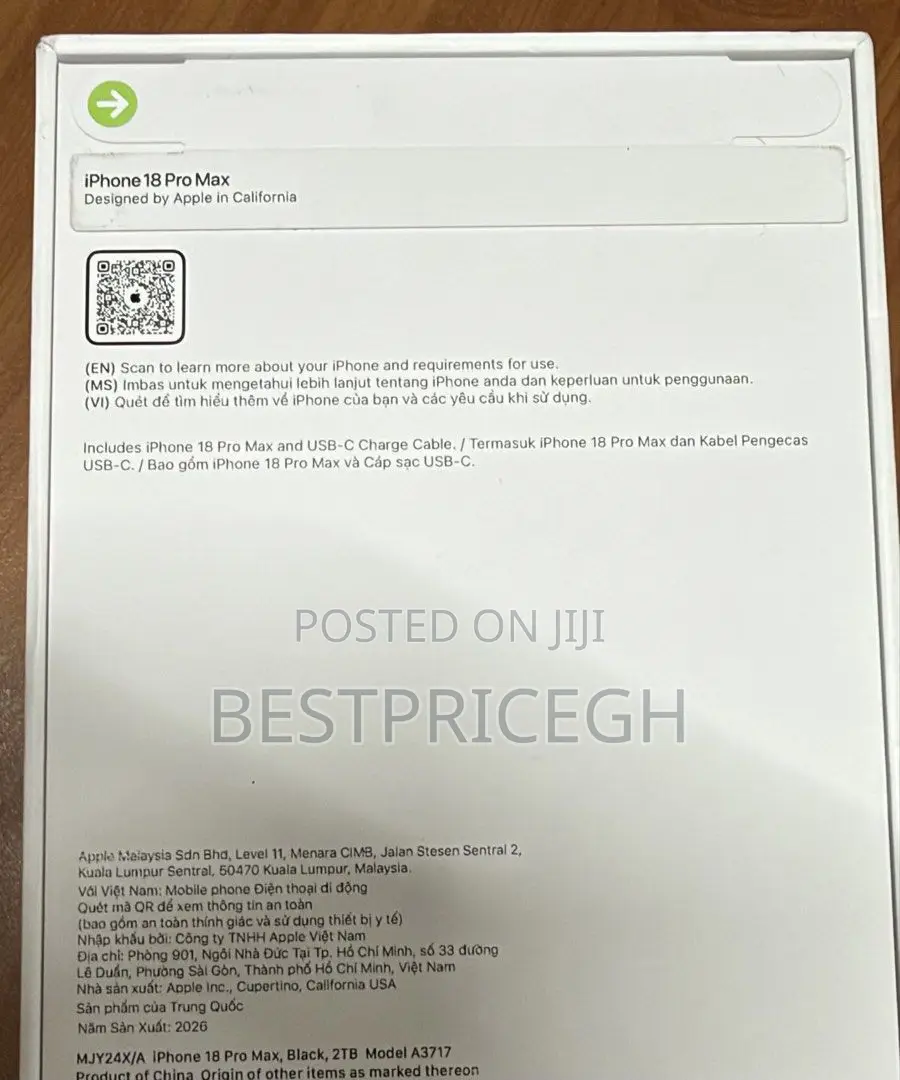 New Apple iPhone 18 Pro Max 512 GB Black