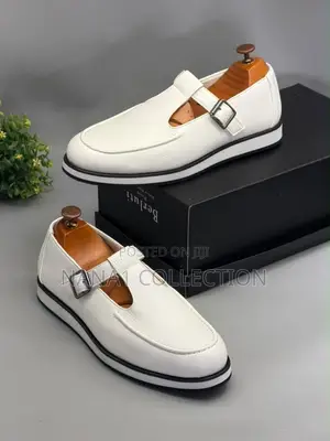 Unisex Leather Monk Strap Shoes