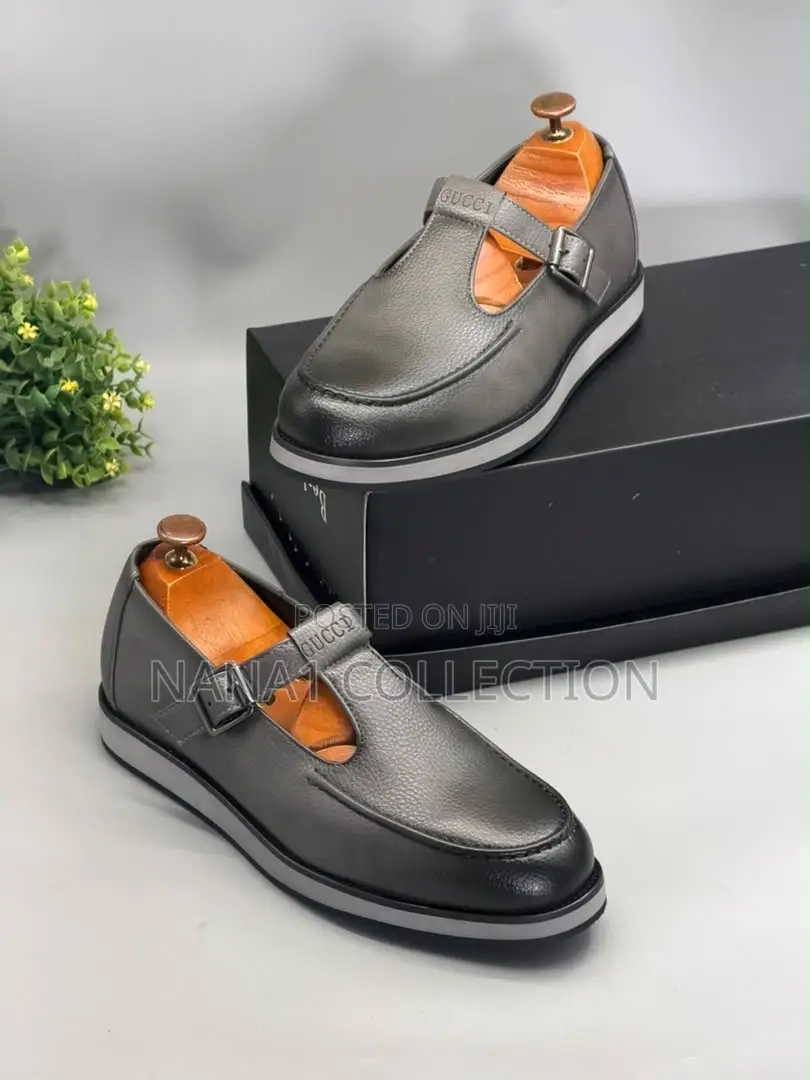 Unisex Leather Monk Strap Shoes
