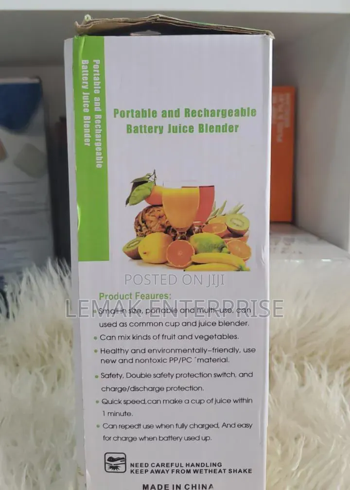 Portable and Rechargeable Battery Juice Blender