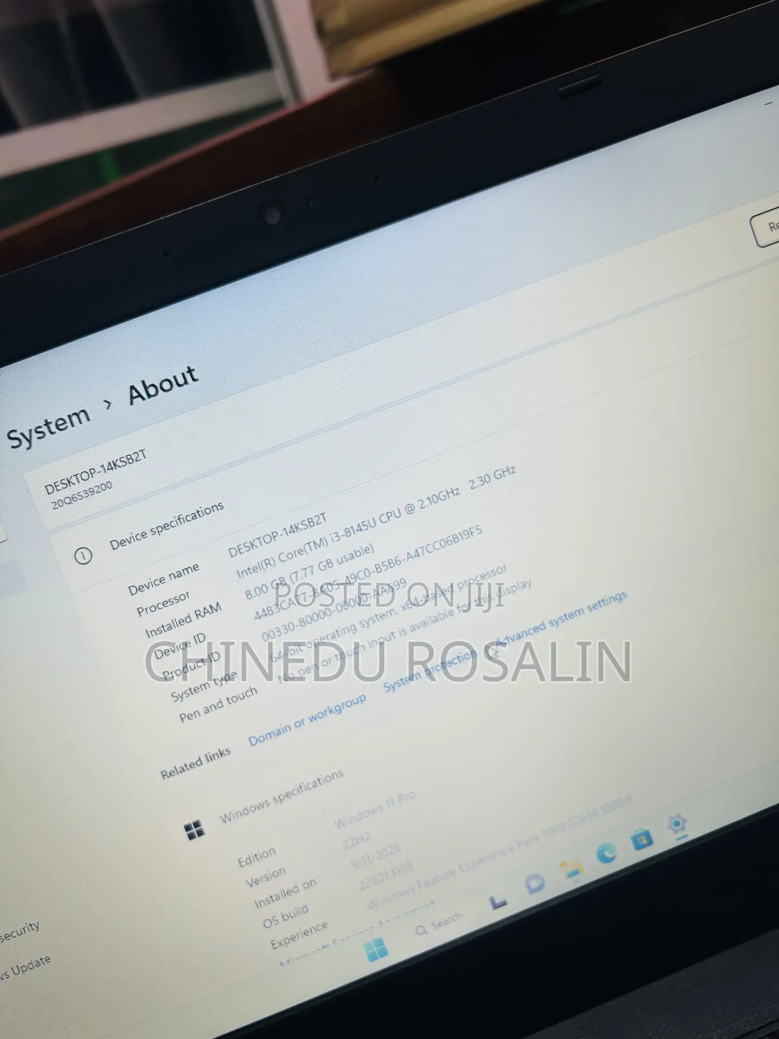 Laptop Lenovo ThinkPad L480 8GB Intel Core i3 SSD 128GB