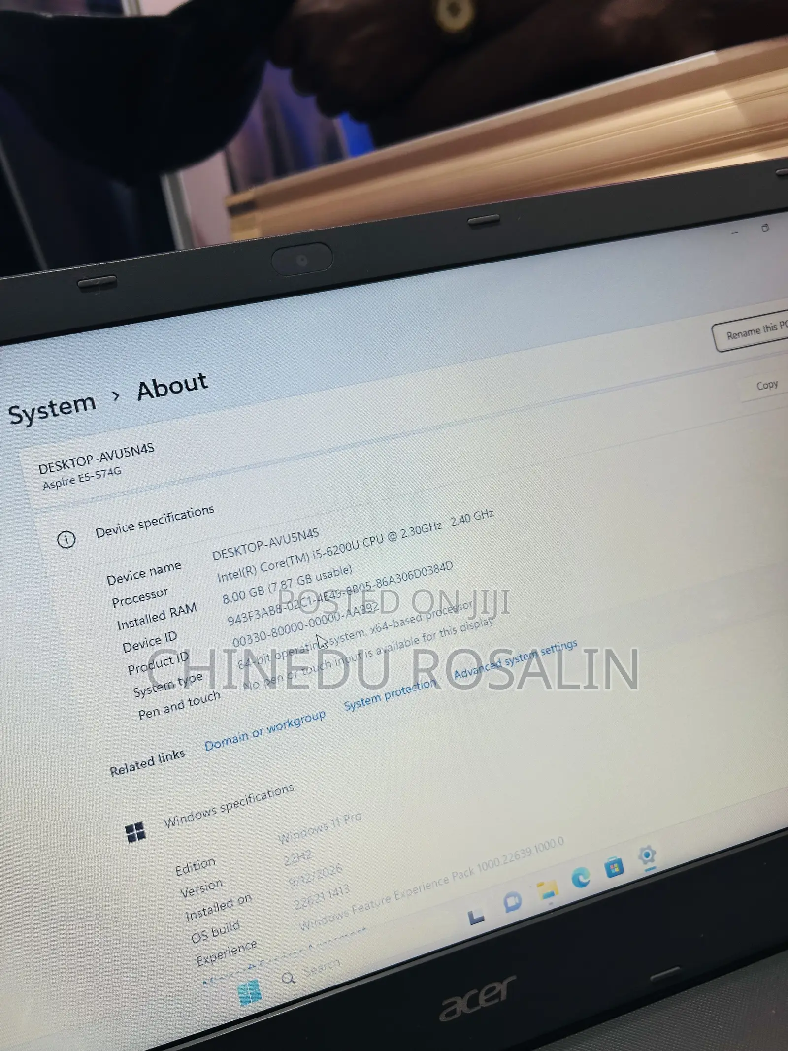Laptop Acer Aspire 15 8GB Intel Core i5 HDD 1T
