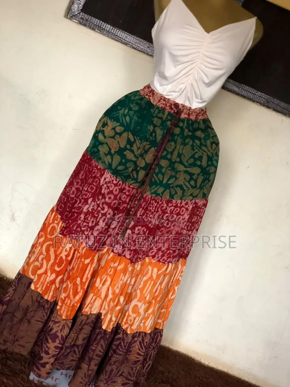 Adire Max Skirt, Free Size