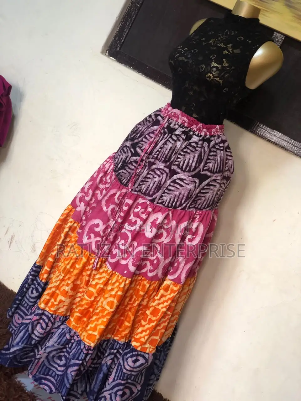 Adire Max Skirt, Free Size