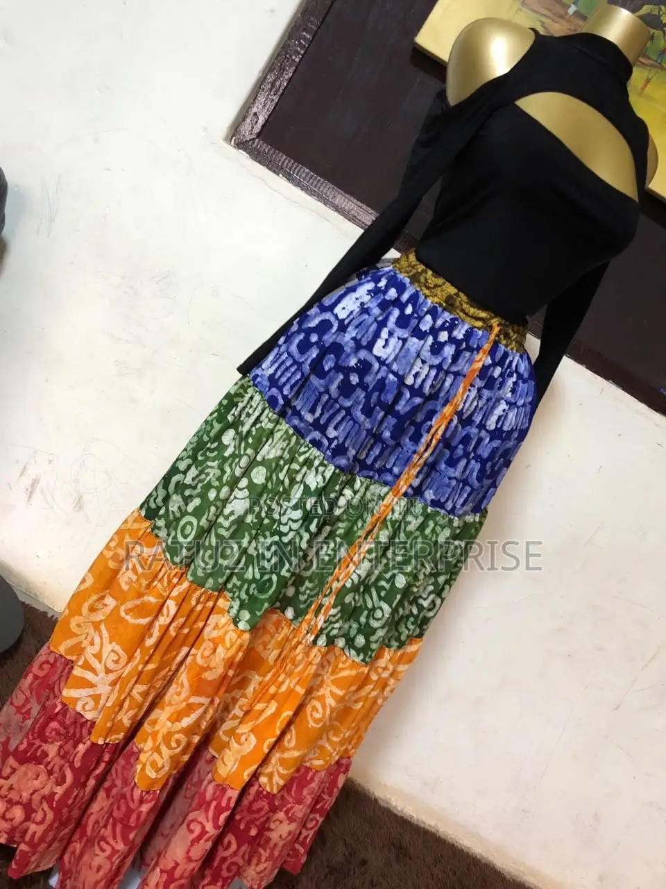 Adire Max Skirt, Free Size