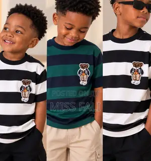 Little Bear Stripe Tee. 2-11Years