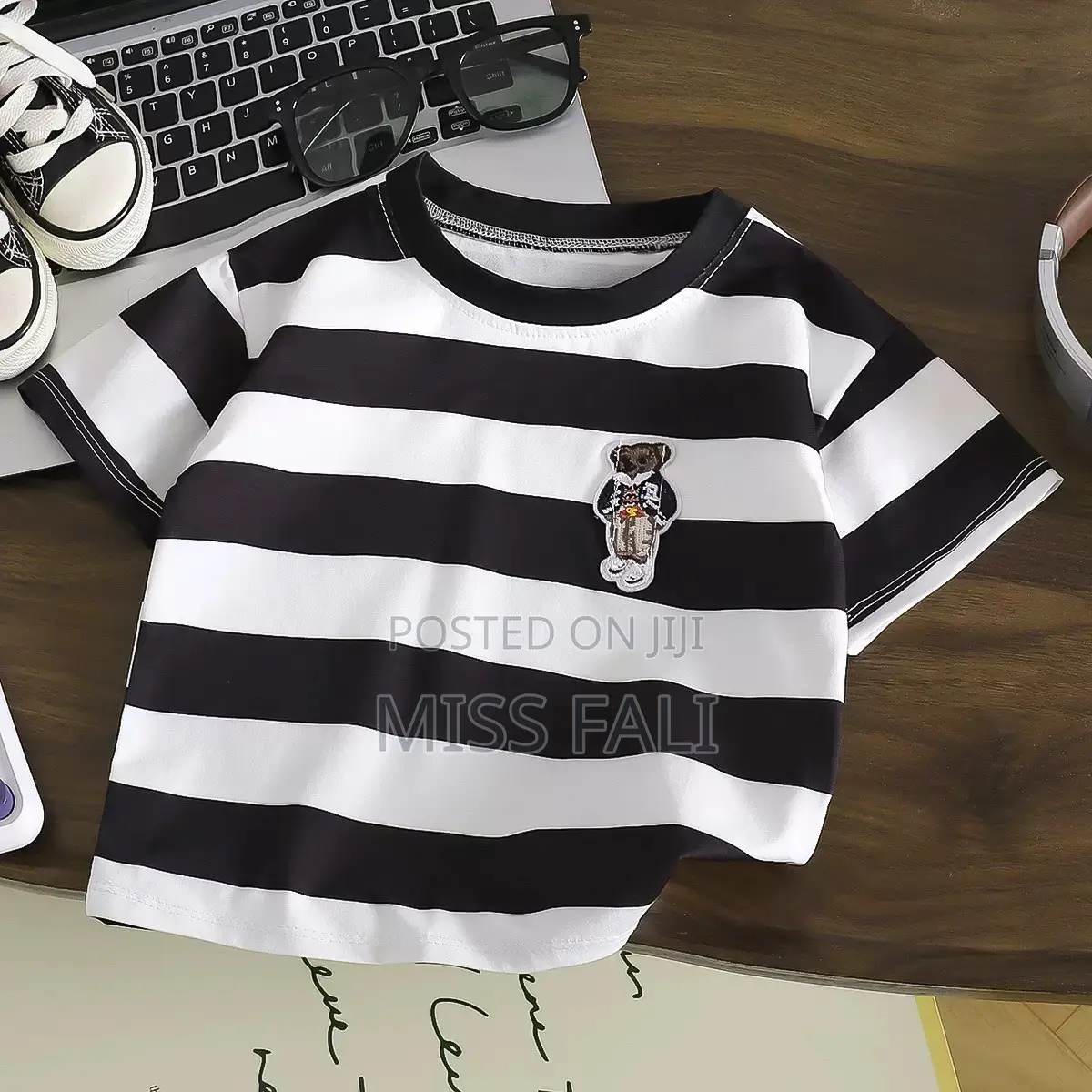Little Bear Stripe Tee. 2-11Years