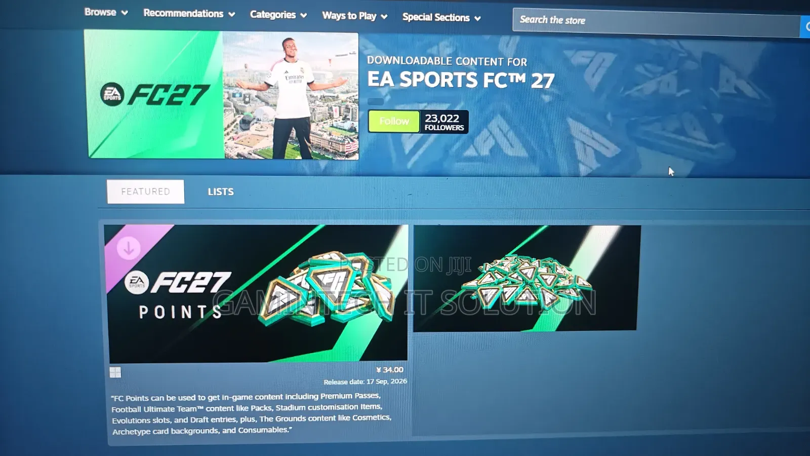 Fc 27 PC Account Online Offline