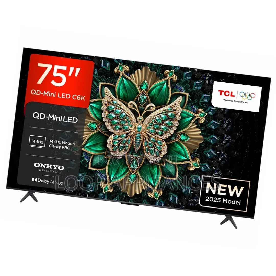 New TCL 75 Inch Premium QD-Mini LED Smart TV 75C6K