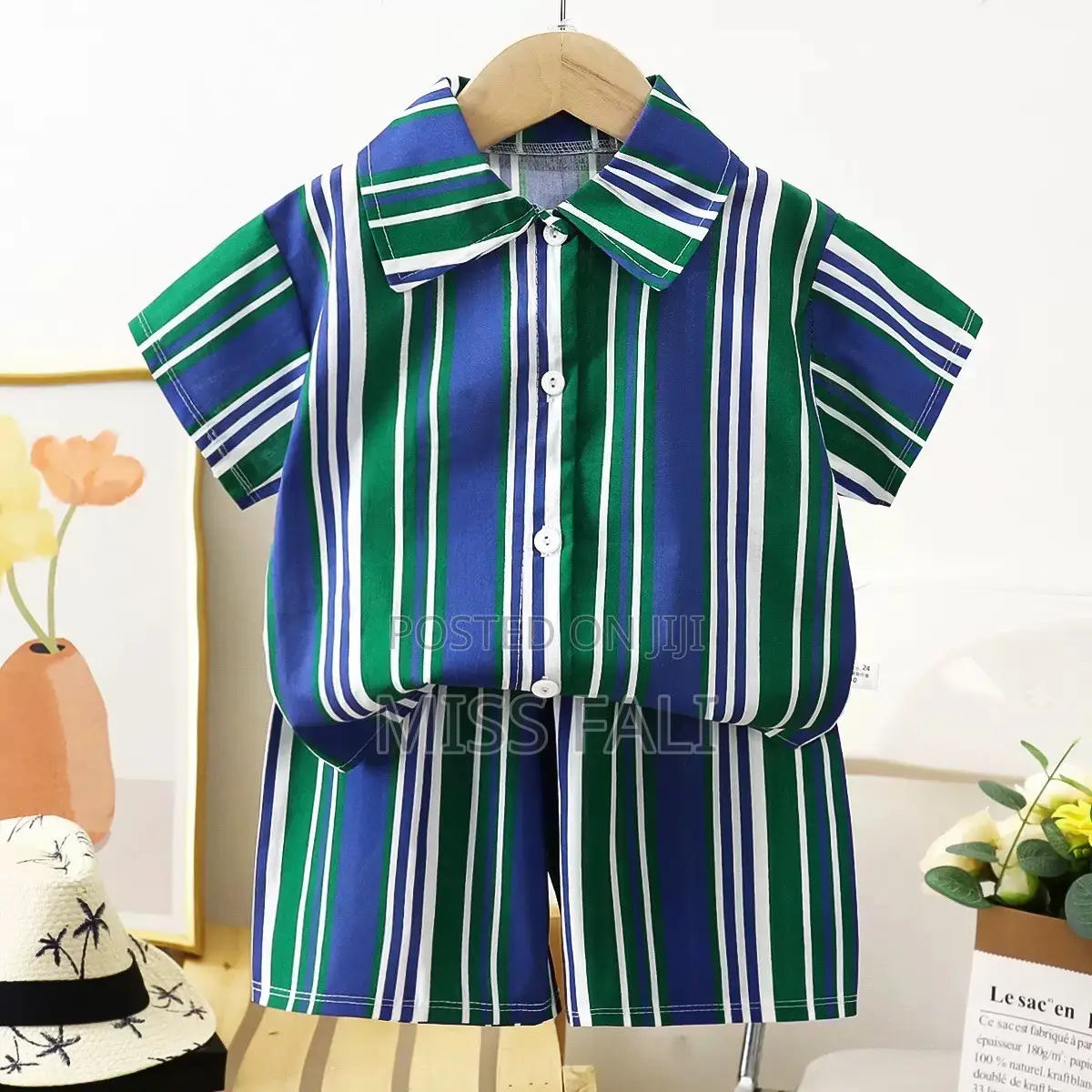 Blue and Green Stripe Co-Ords. 12-14Years