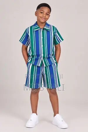 Blue and Green Stripe Co-Ords. 12-14Years
