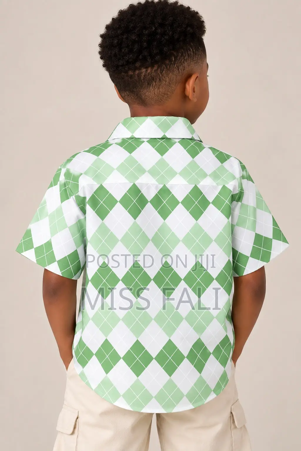 Mint Argyle Shirt. 9-10Years