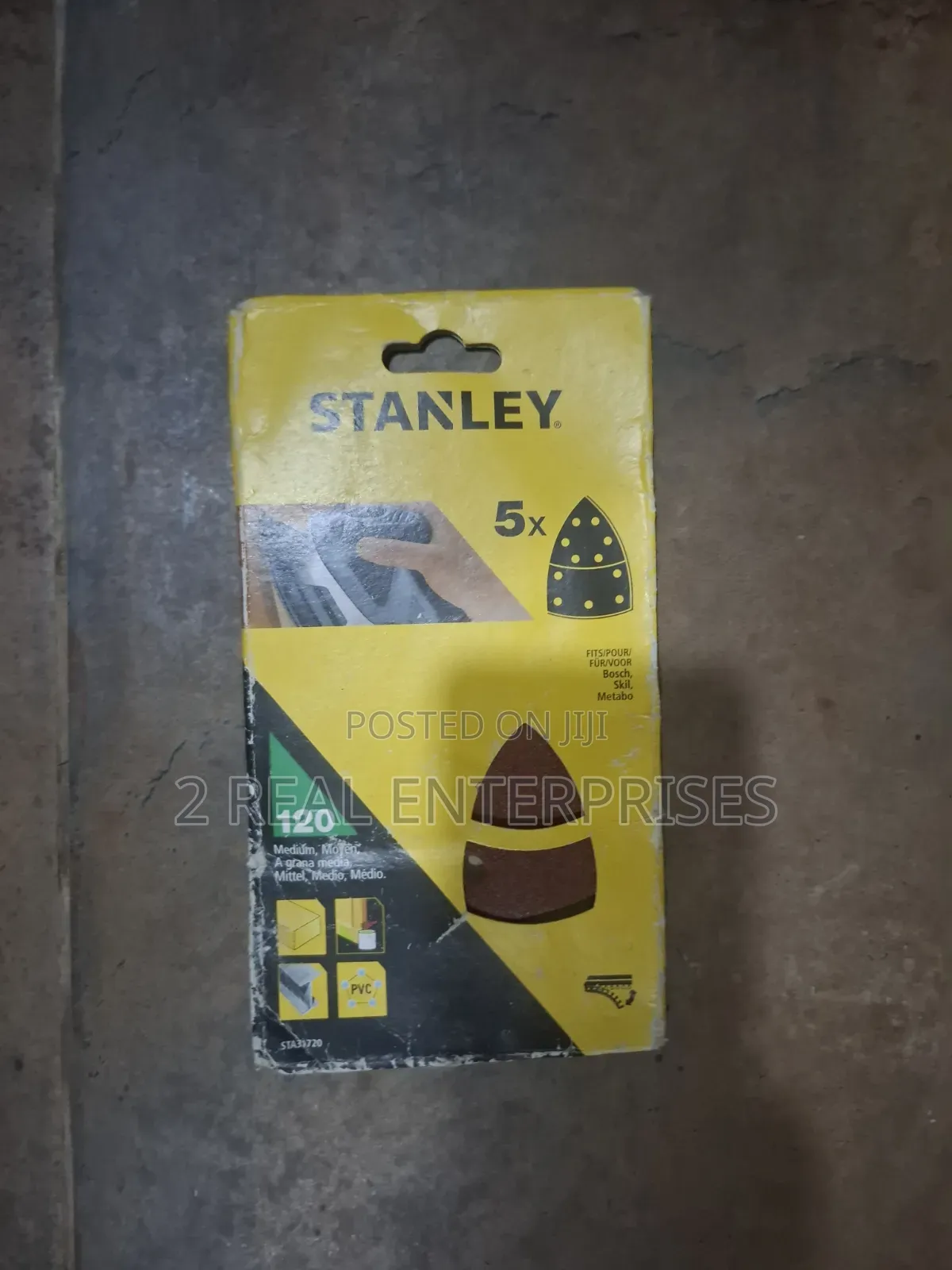 Stanley Quick Fit Detail / Delta Sanding Sheets 5-Pack 120 Grit Medium