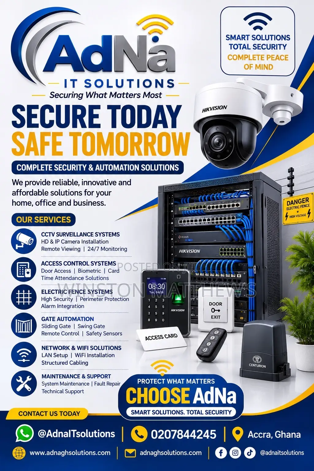 It Supports, Networking Issues, CCTV Services, Wifi Setup Etc