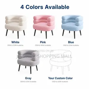 Modern Roly Poly Barrel Accent Chair With Textured Fabric