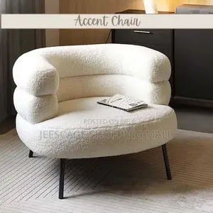 Modern Roly Poly Barrel Accent Chair With Textured Fabric