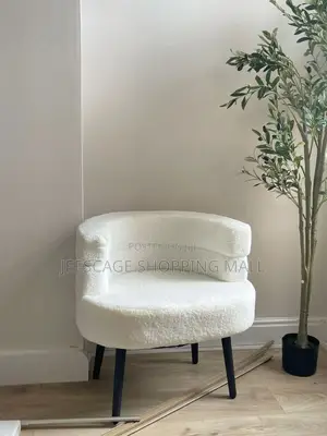 Modern Roly Poly Barrel Accent Chair With Textured Fabric