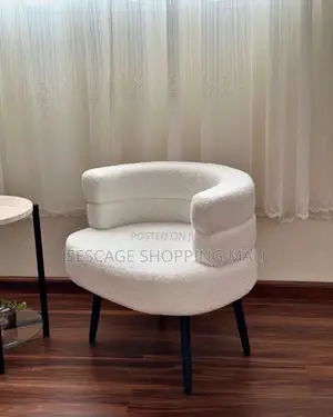Modern Roly Poly Barrel Accent Chair With Textured Fabric