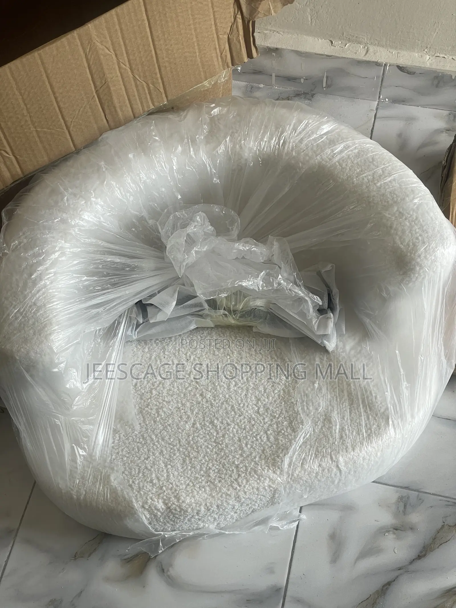 Modern Roly Poly Barrel Accent Chair With Textured Fabric