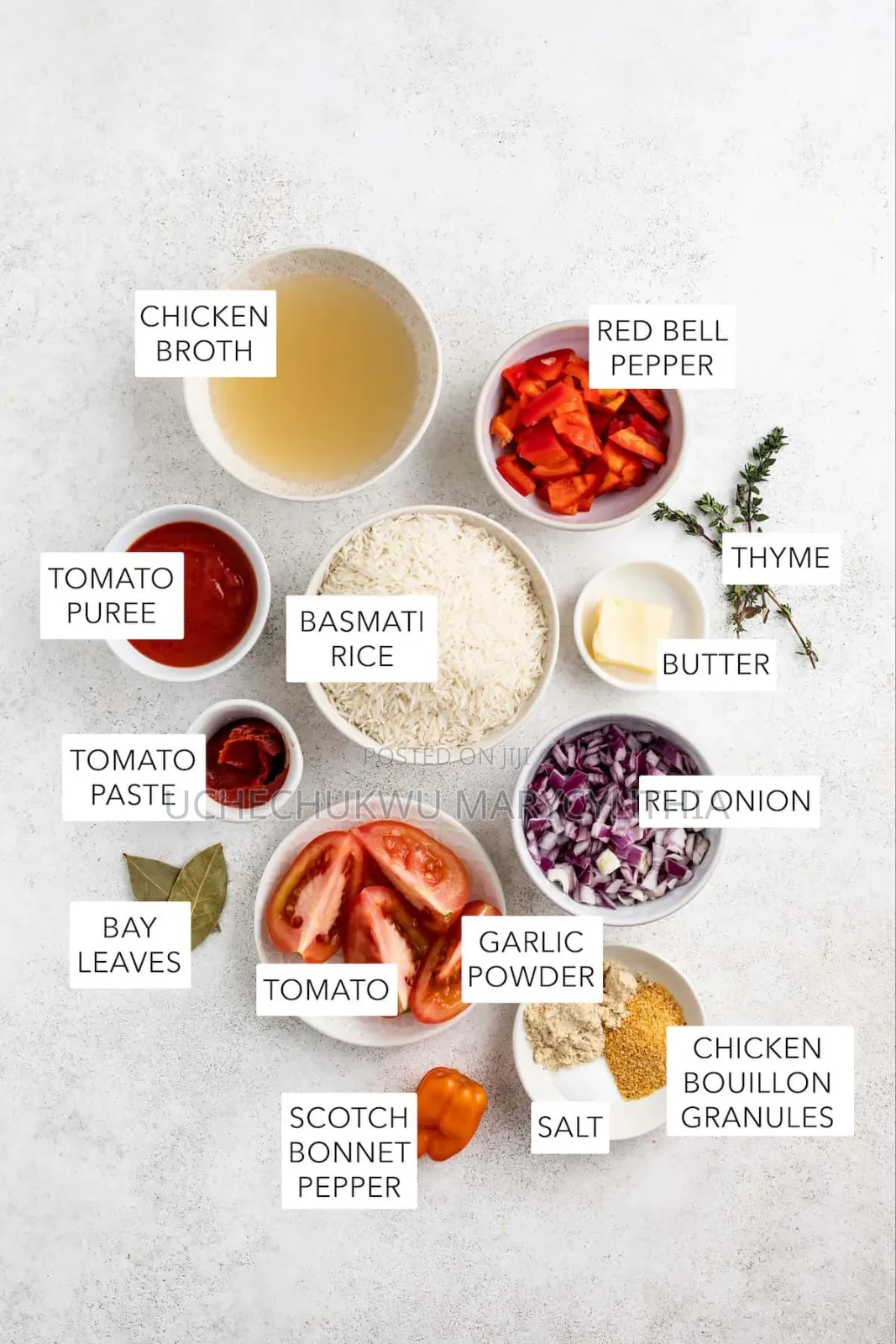 All-in-One Complete Jollof Rice Ingredient Pack (Fresh Combo)