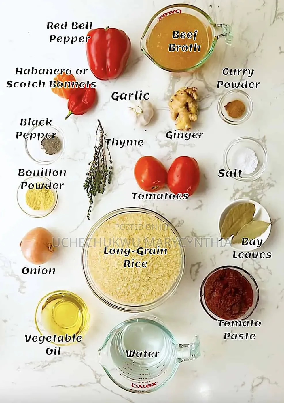 All-in-One Complete Jollof Rice Ingredient Pack (Fresh Combo)