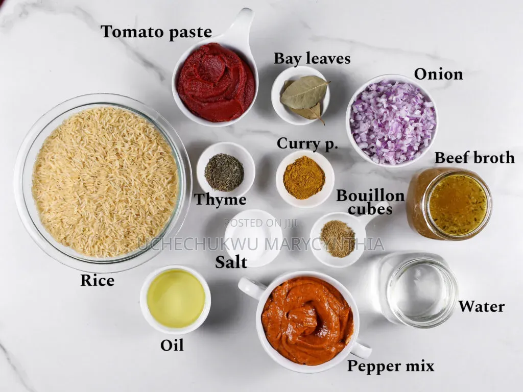 All-in-One Complete Jollof Rice Ingredient Pack (Fresh Combo)