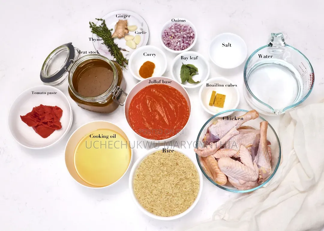 All-in-One Complete Jollof Rice Ingredient Pack (Fresh Combo)