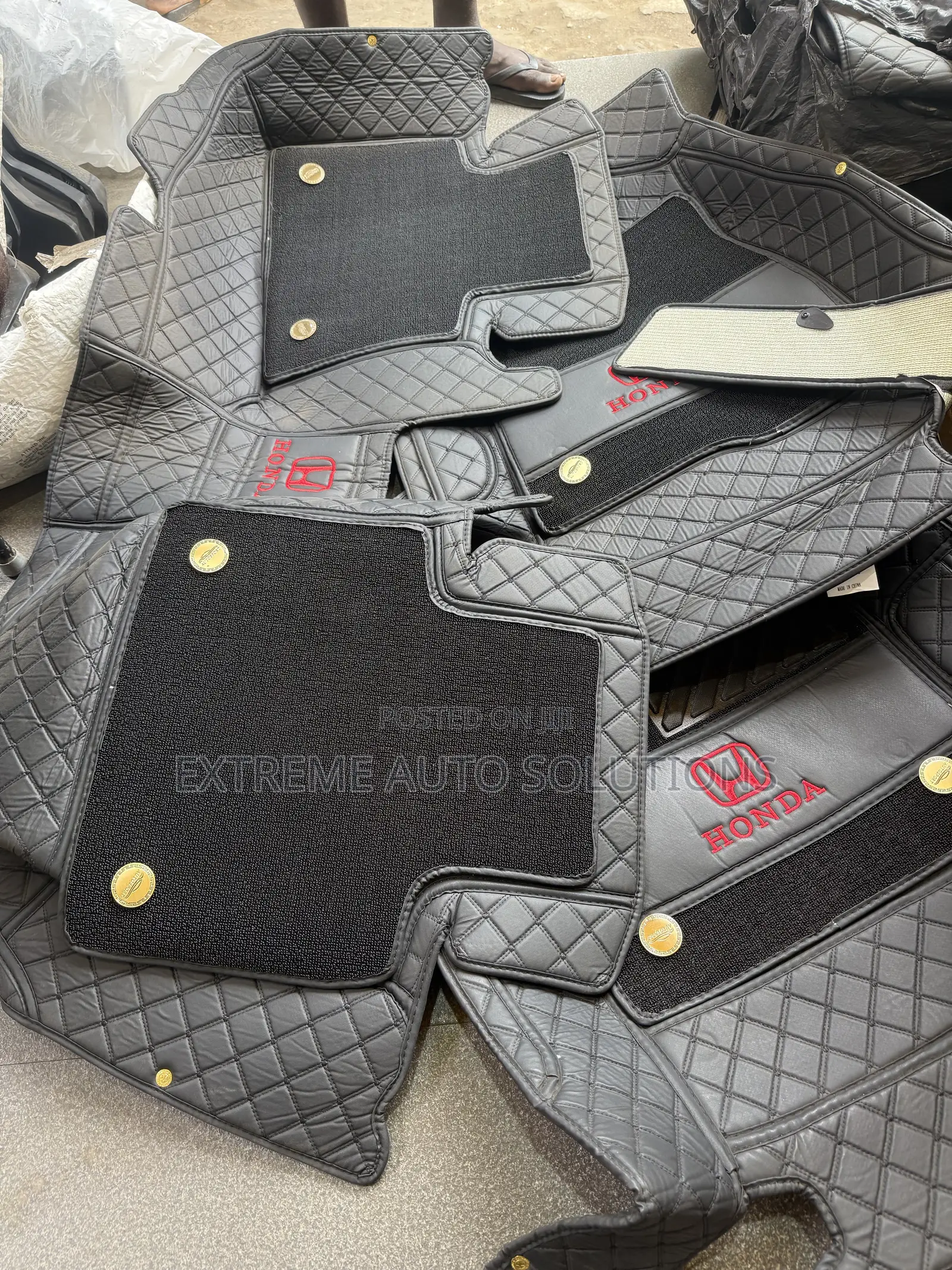 Honda Accord 2018 to 2022 5D Premium Leather Floor Mat/Carpet