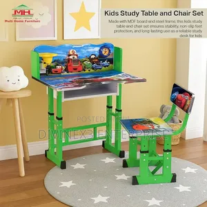 Adjustable Kids Study Table Chair Set