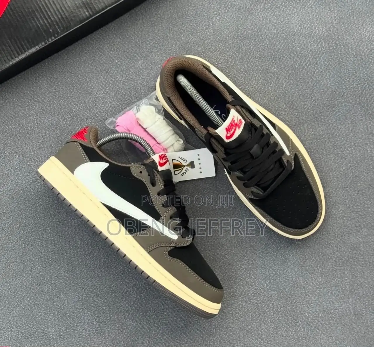 Original Air Jordan 1 Travis Scott Brown/ White
