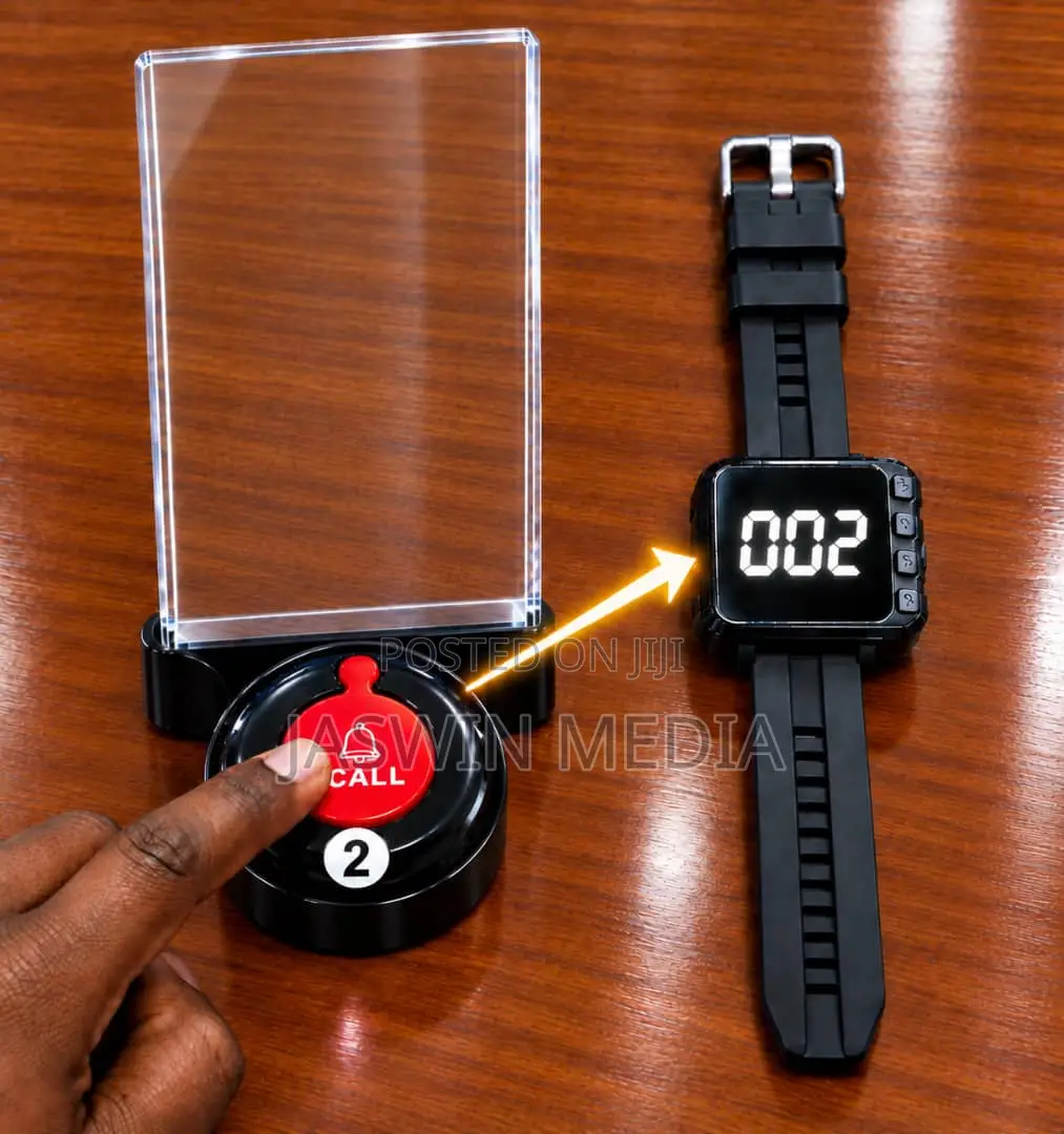 Wireless Restaurant Call System With Acrylic Menu Stands