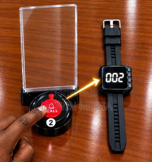 Wireless Restaurant Call System With Acrylic Menu Stands