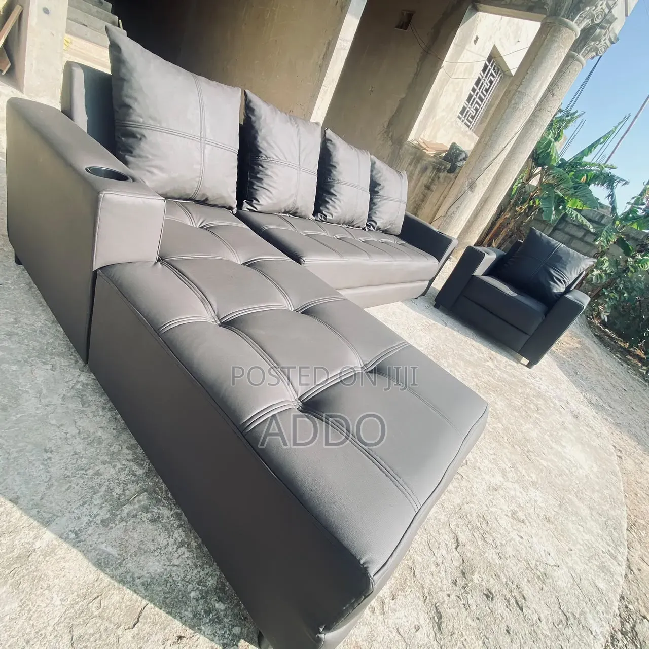 L Shape and Single Sofa