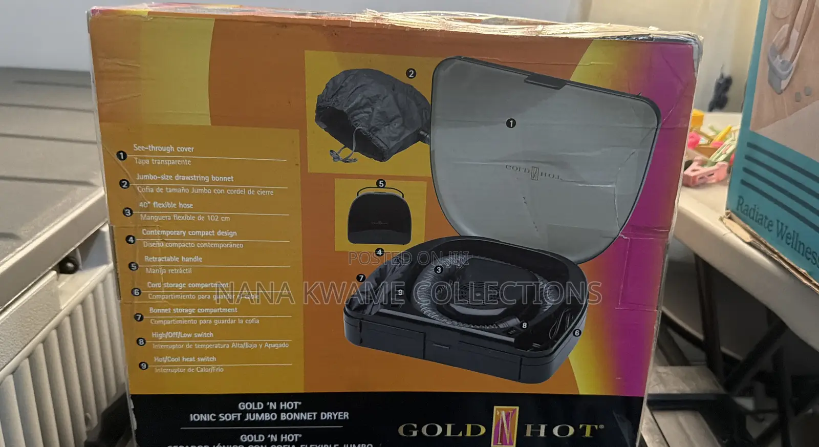 Gold 'N Hot Ionic Soft Jumbo Bonnet Dryer