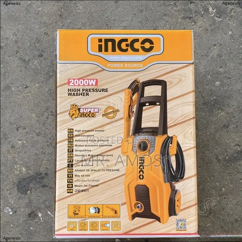2000 Watts High Pressure Washer With Accessories Set - Hpwr20008