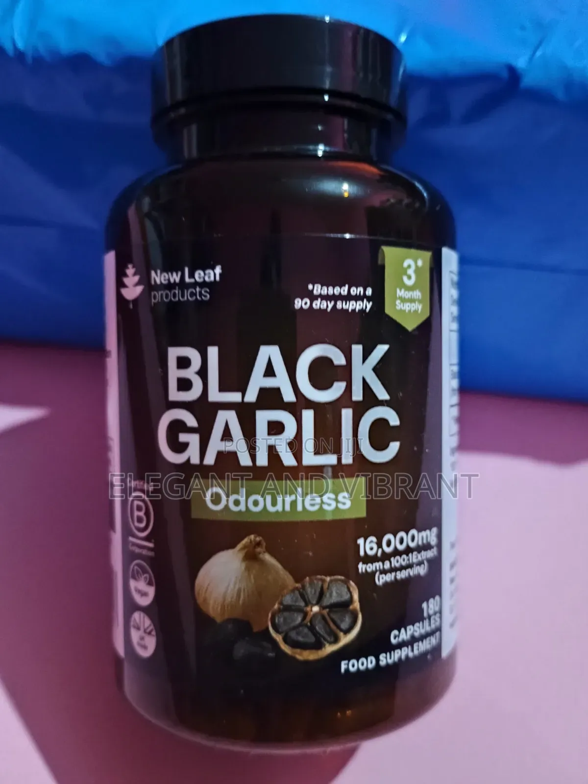 Black Garlic Capsules + Naturally Occurring SAC Polyphenols,180 Caps