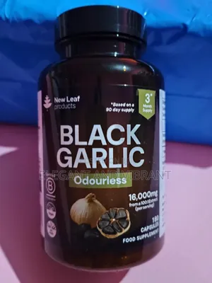 Black Garlic Capsules + Naturally Occurring SAC Polyphenols,180 Caps
