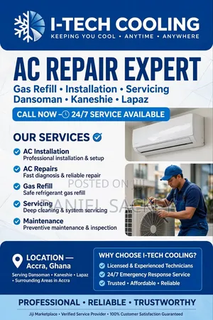 AC REPAIR EXPERT - Gas Refill, Installation, Servicing 24/7