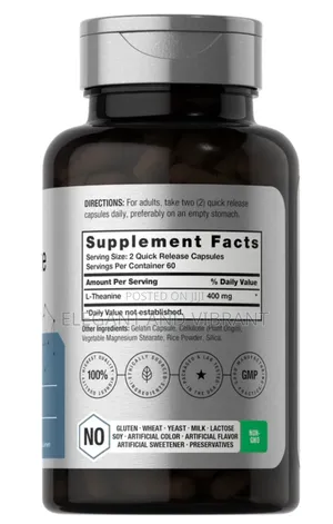 L-Theanine 400mg Per Serving | 120 Capsules