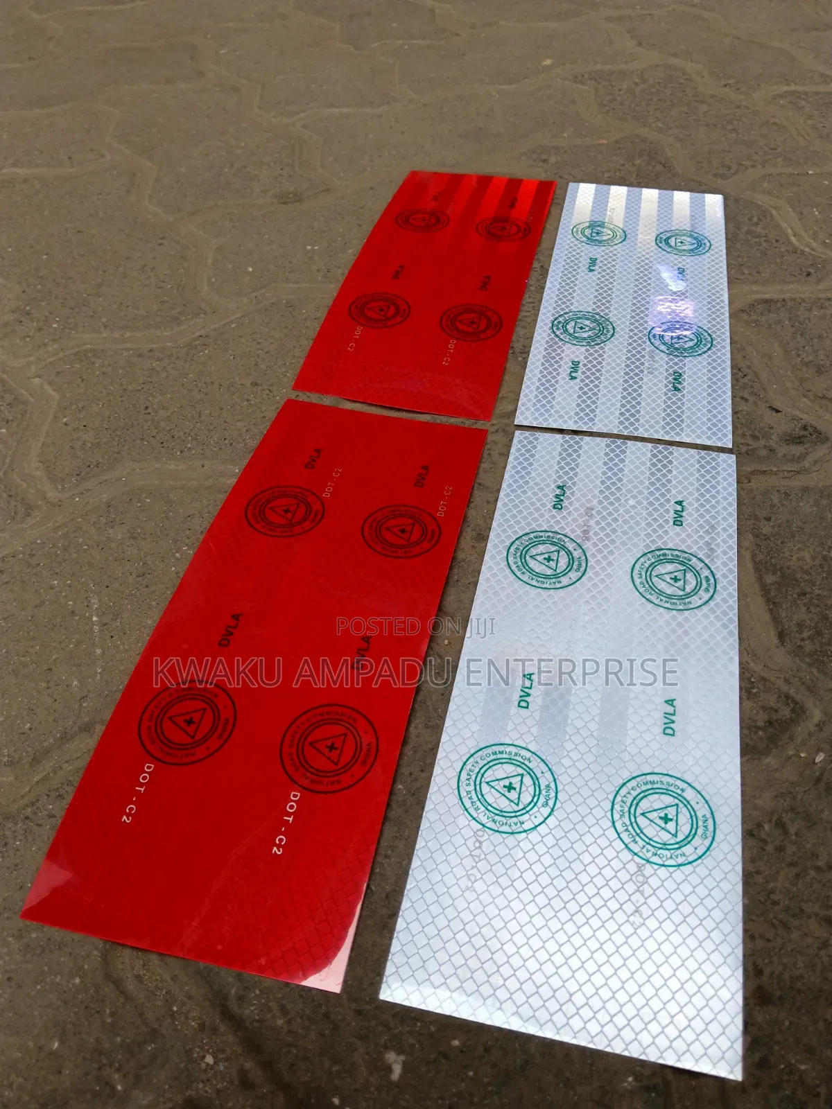 Original DVLA Bumper Reflector Sticker - Full Set