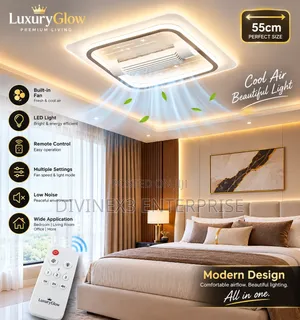 Modernized 55cm Ceiling Fan Light With Remote