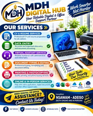CV Writing | Data Entry | Virtual Assistant | Printing Services
