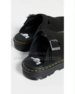 Dr. Martens Zebzag Suede Mules in Black