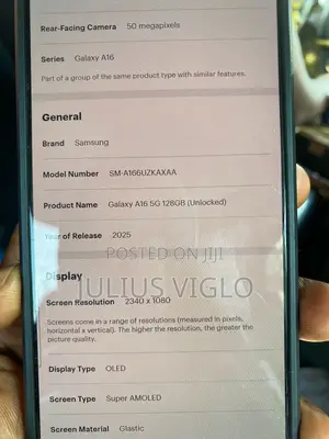 New Samsung Galaxy A16 5G 128 GB Blue