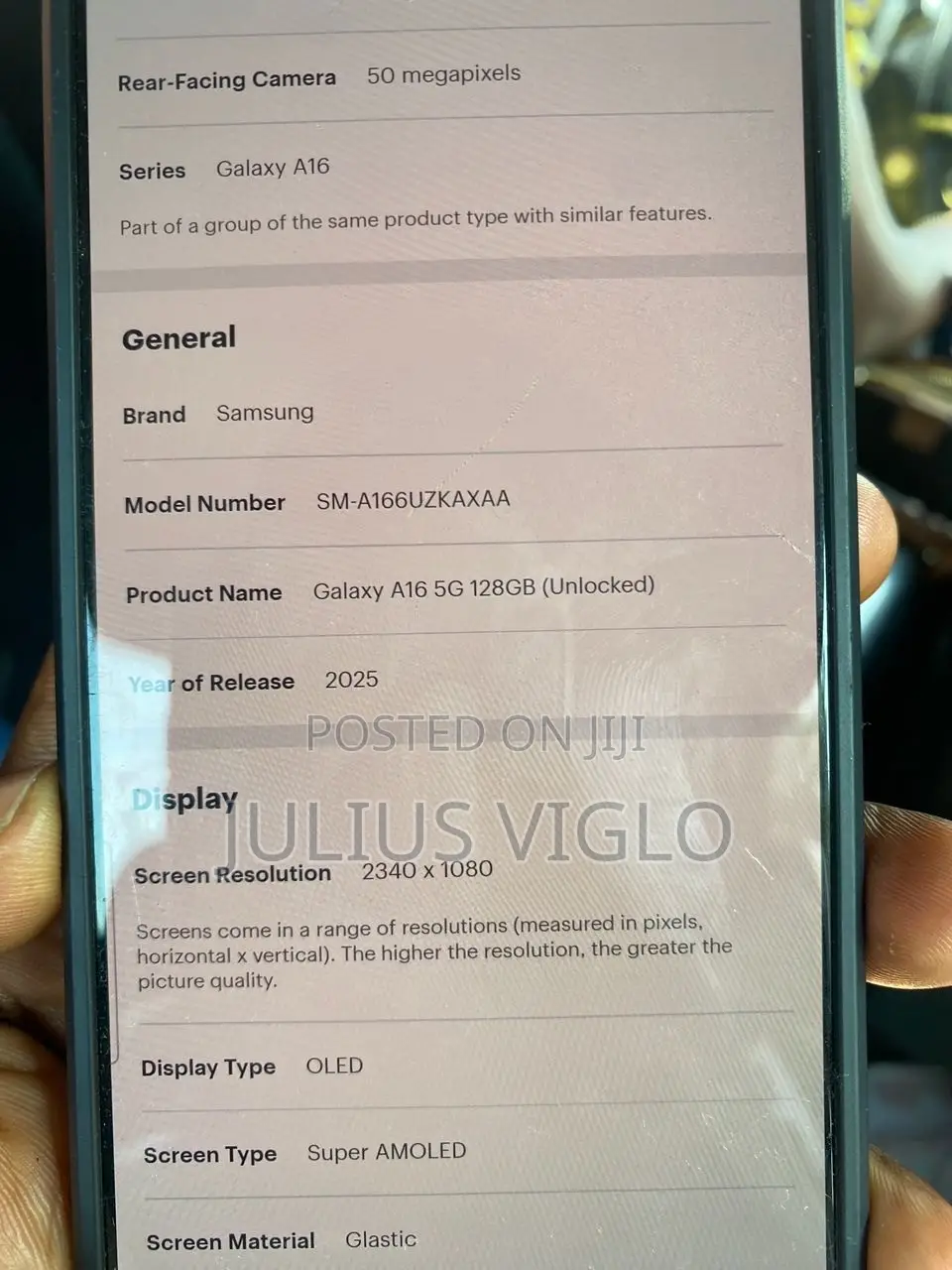 New Samsung Galaxy A16 5G 128 GB Blue